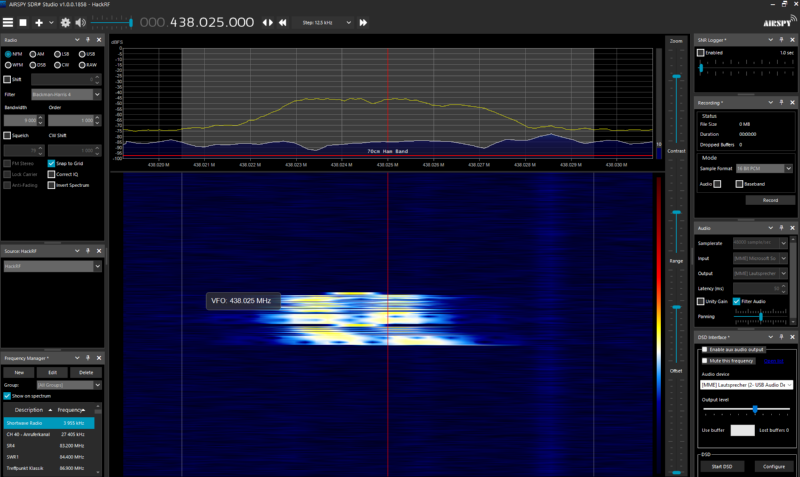 Screenshot SDR# DAPNET OE9XKV (c) Fabian OE9LTX